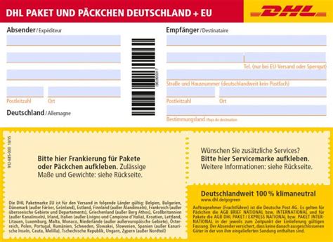 dhl pakete china versandschein.